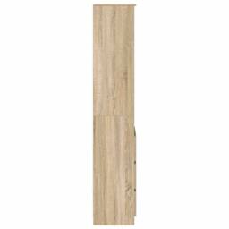 Berkfield Home Highboard Sonoma Oak 37.5x35x180 cm Engineered Wood in Light Tan - thumbnail 7