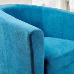 Home Source Bedford Small Padded Occasional Accent Tub Chair in Teal - thumbnail 2