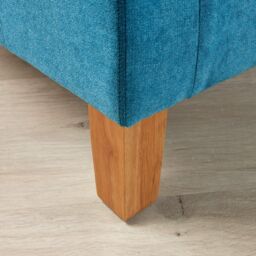 Home Source Bedford Small Padded Occasional Accent Tub Chair in Teal - thumbnail 3