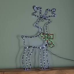 Samuel Alexander 60cmx33cm FlexiBrights Christmas Reindeer with 164 Multi-Coloured LEDs - Size: 60 cmx33 cm - thumbnail 5
