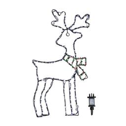 Samuel Alexander 60cmx33cm FlexiBrights Christmas Reindeer with 164 Multi-Coloured LEDs - Size: 60 cmx33 cm - thumbnail 1