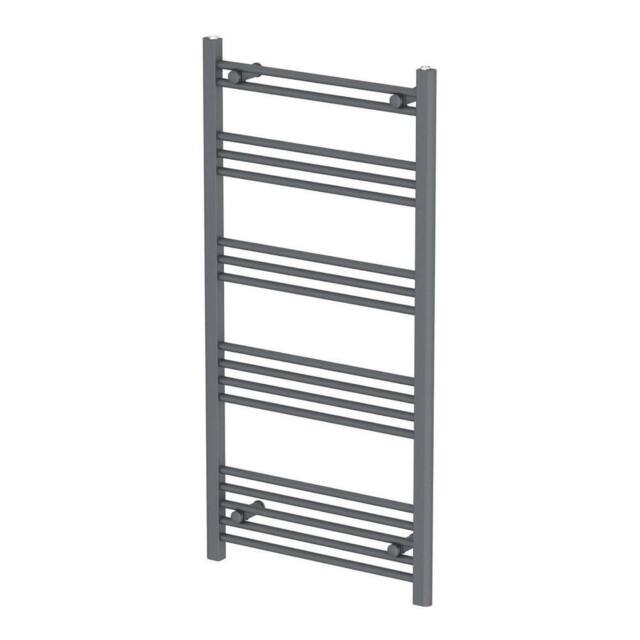 NESTLUNE Anthracite Flat Straight Heated Towel Rail in Grey - Size: 180 cm width x 180 cm drop - image 1