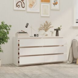 Berkfield Home Bedside Cabinets 2 pcs White 60x36x64 cm Solid Pinewood - Size: 60 x 36 x 64 cm - thumbnail 3