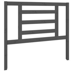 Berkfield Home Bed Headboard Grey 106x4x100 cm Solid Wood Pine - Size: 106 x 4 x 100 cm - thumbnail 2