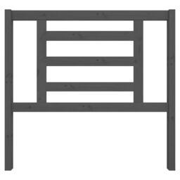Berkfield Home Bed Headboard Grey 106x4x100 cm Solid Wood Pine - Size: 106 x 4 x 100 cm - thumbnail 3