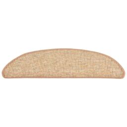 Berkfield Home Stair Mats Self-adhesive 15 pcs 56x17x3 cm Light Brown - Size: Medium - thumbnail 4