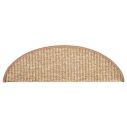 Berkfield Home Stair Mats Self-adhesive 15 pcs 56x17x3 cm Light Brown - Size: Medium - thumbnail 5