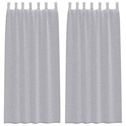 Berkfield Home Curtains with Curtains 2 pcs Dark gray 140 x 260 cm Polyester in Grey - thumbnail 1