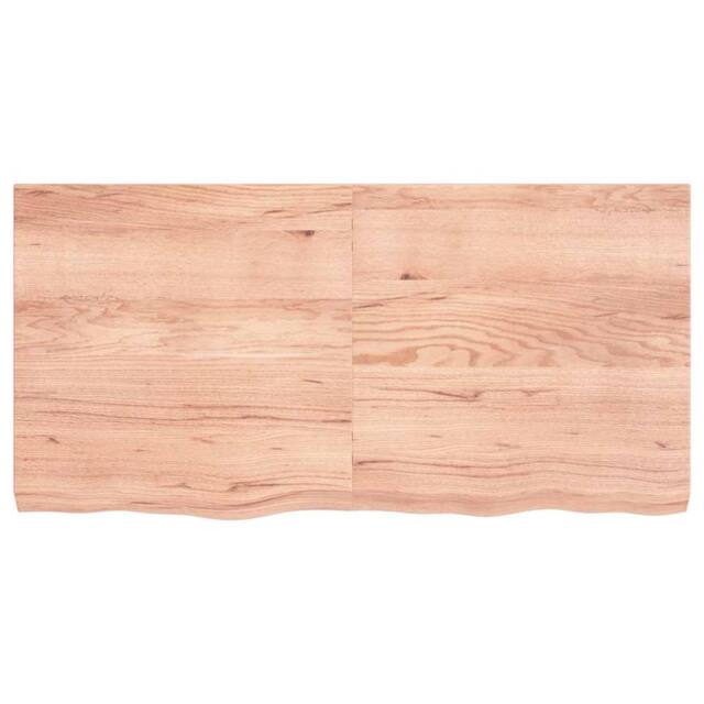 Berkfield Home Wall Shelf Light Brown 120x60x(2-6) cm Treated Solid Wood Oak - image 1