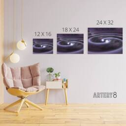 "Artery8 Space NASA Binary White Dwarf Stars Canvas Wall Art Print in Grey - Size: W24"" x H32""" - thumbnail 4