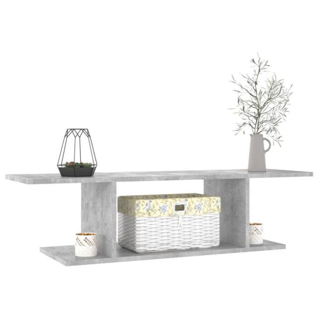 Berkfield Home Wall Mounted TV Cabinet Concrete Grey 103x30x26.5 cm - image 1