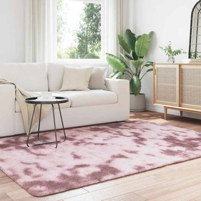 Berkfield Home Shaggy Rug High Pile NAVARRA Dusty Pink 160x230 cm Polyester - Size: Medium - image 1