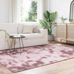 Berkfield Home Shaggy Rug High Pile NAVARRA Dusty Pink 160x230 cm Polyester - Size: Medium