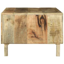 Berkfield Home Coffee Table 90x50x35 cm Solid Rough Wood Mango in Brown - Size: 90 x 50 x 35 cm - thumbnail 4