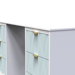 Ready Assembled 2 U Washington 6 Drawer Kneehole Desk (Ready Assembled) in Duck Egg Blue - thumbnail 4