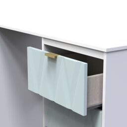 Ready Assembled 2 U Washington 6 Drawer Kneehole Desk (Ready Assembled) in Duck Egg Blue - thumbnail 5