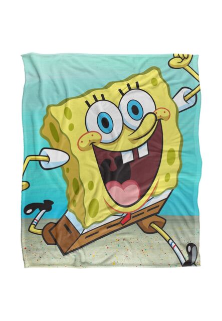 Spongebob Character Cropped Silky Touch Super Soft Throw Blanket 152 X 127 cm in White - image 1