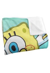Spongebob Character Cropped Silky Touch Super Soft Throw Blanket 152 X 127 cm in White - thumbnail 3