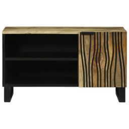 Berkfield Home TV Cabinet - 80x31.5x46 cm Solid Mango & Engineered Wood in Brown - thumbnail 3