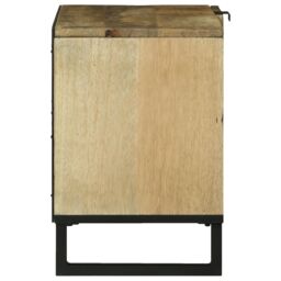 Berkfield Home TV Cabinet - 80x31.5x46 cm Solid Mango & Engineered Wood in Brown - thumbnail 4