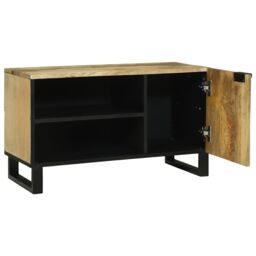 Berkfield Home TV Cabinet - 80x31.5x46 cm Solid Mango & Engineered Wood in Brown - thumbnail 2