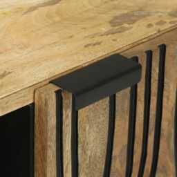 Berkfield Home TV Cabinet - 80x31.5x46 cm Solid Mango & Engineered Wood in Brown - thumbnail 7