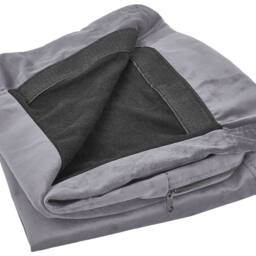 Wyld and Coco Two-Seater Sofa Slipcover Grey Velvet with Invisible Zip - thumbnail 2