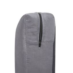 Wyld and Coco Two-Seater Sofa Slipcover Grey Velvet with Invisible Zip - thumbnail 9