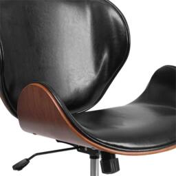 Ventryn Black Executive Office Chair Tilt Lock Leather Soft Swivel - thumbnail 3