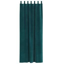 Berkfield Home Elegant Blackout Curtains with Hanging Loops 2 pcs Dark Green Velvet in Teal - thumbnail 5
