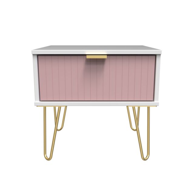 Ready Assembled 2 U Bexley 1 Drawer Bedside (Ready Assembled) in Pink - image 1