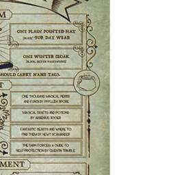 Harry Potter School List Canvas Print in Cream - thumbnail 2