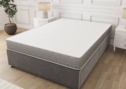 Sloomy Essentials Grey Wavy Bonnell Hybrid Quilted Spring Mattress 24cm in White - Size: Small Single - thumbnail 7