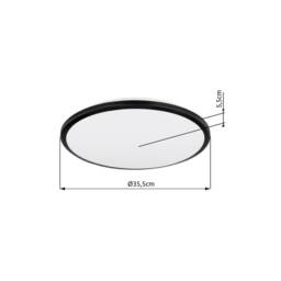 Netlighting Xander Flush Ceiling Light Matt Black LED 3000K - thumbnail 6