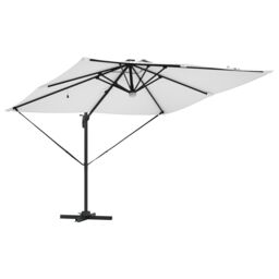 Berkfield Home Cantilever Roma Parasol with LEDs Sand 286x285x270 cm Aluminium - Size: 286 x 285 x 270 cm - thumbnail 4