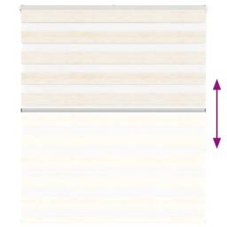 Berkfield Home Elegant Zebra Blind Marble Beige 120x150 cm Fabric Width 115.9 cm - thumbnail 5