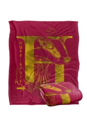 Warner Brothers Harry Potter Hufflepuff H Logo Blanket 152 x 127 cm in White - thumbnail 2