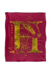 Warner Brothers Harry Potter Hufflepuff H Logo Blanket 152 x 127 cm in White - thumbnail 1
