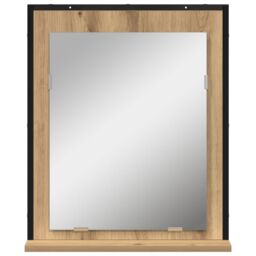 Berkfield Home Bathroom Mirror Artisan Oak 50x12x60 cm Engineered Wood in Brown - Size: 50 x 12 x 60 cm - thumbnail 5
