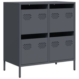 Berkfield Home Sideboard¬†Anthracite 68x39x73.5 cm Cold-rolled Steel in Black - thumbnail 2