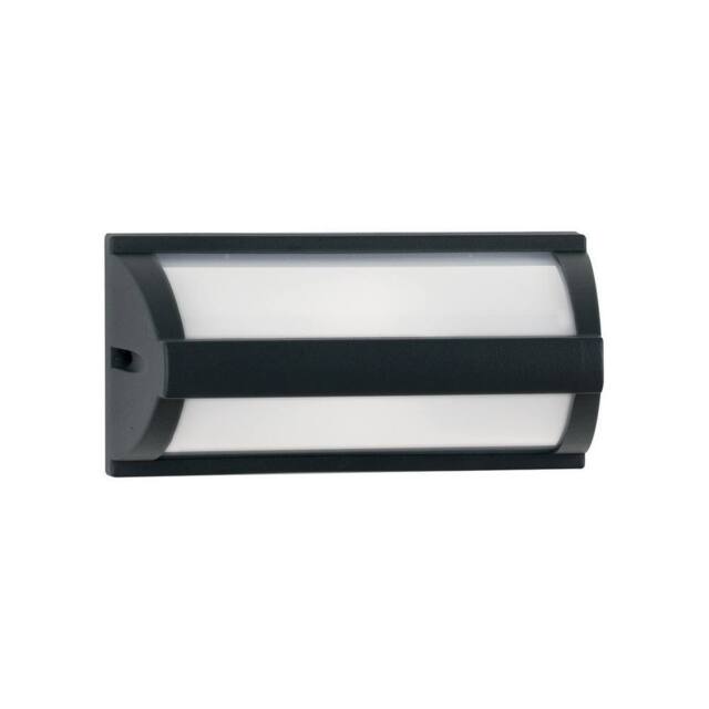 Netlighting BOSTON Outdoor Flush Wall Light Anthracite IP54 25x12x12.5cm in Black - Size: 25x12x12.5 cm