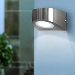 VOGREX LED Stainless Steel Wall Down Light Modern Garden in Silver - thumbnail 3