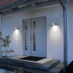 VOGREX LED Stainless Steel Wall Down Light Modern Garden in Silver - thumbnail 4