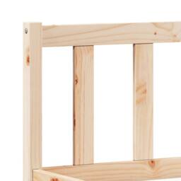 Berkfield Home Extra Long Bed Frame without Mattress 140x210 cm Solid Wood Pine in Light Tan - thumbnail 7