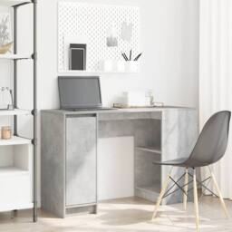 Berkfield Home Desk Concrete Grey 120x42x76 cm Engineered Wood - Size: 120 x 42 x 76 cm - thumbnail 2