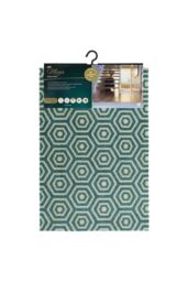 JVL Mega Machine Washable Doormat 50 x 75 cm Geo Hex in Teal - Size: 50 cm x 75 cm - thumbnail 6
