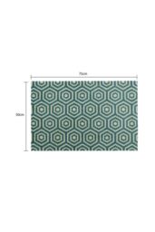 JVL Mega Machine Washable Doormat 50 x 75 cm Geo Hex in Teal - Size: 50 cm x 75 cm - thumbnail 5