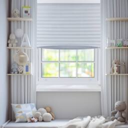 Furnished Stick On Blackout Blinds - No Drill Removable Portable Pleated Shades in White - Size: 85 cm width x 150 cm drop - thumbnail 5