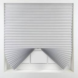 Furnished Stick On Blackout Blinds - No Drill Removable Portable Pleated Shades in White - Size: 85 cm width x 150 cm drop - thumbnail 7