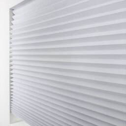 Furnished Stick On Blackout Blinds - No Drill Removable Portable Pleated Shades in White - Size: 85 cm width x 150 cm drop - thumbnail 9